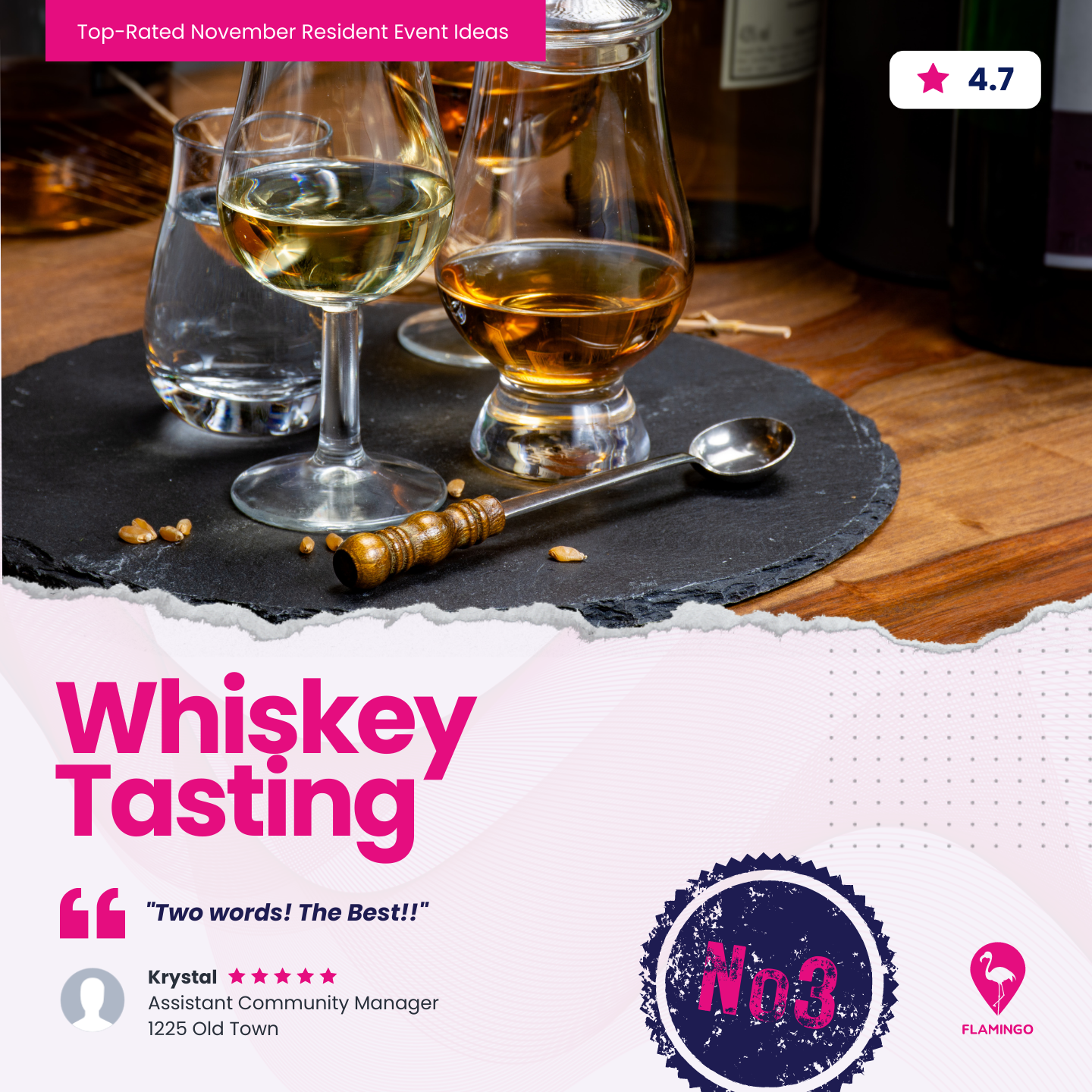 Whiskey Tasting | November Resident Event Ideas