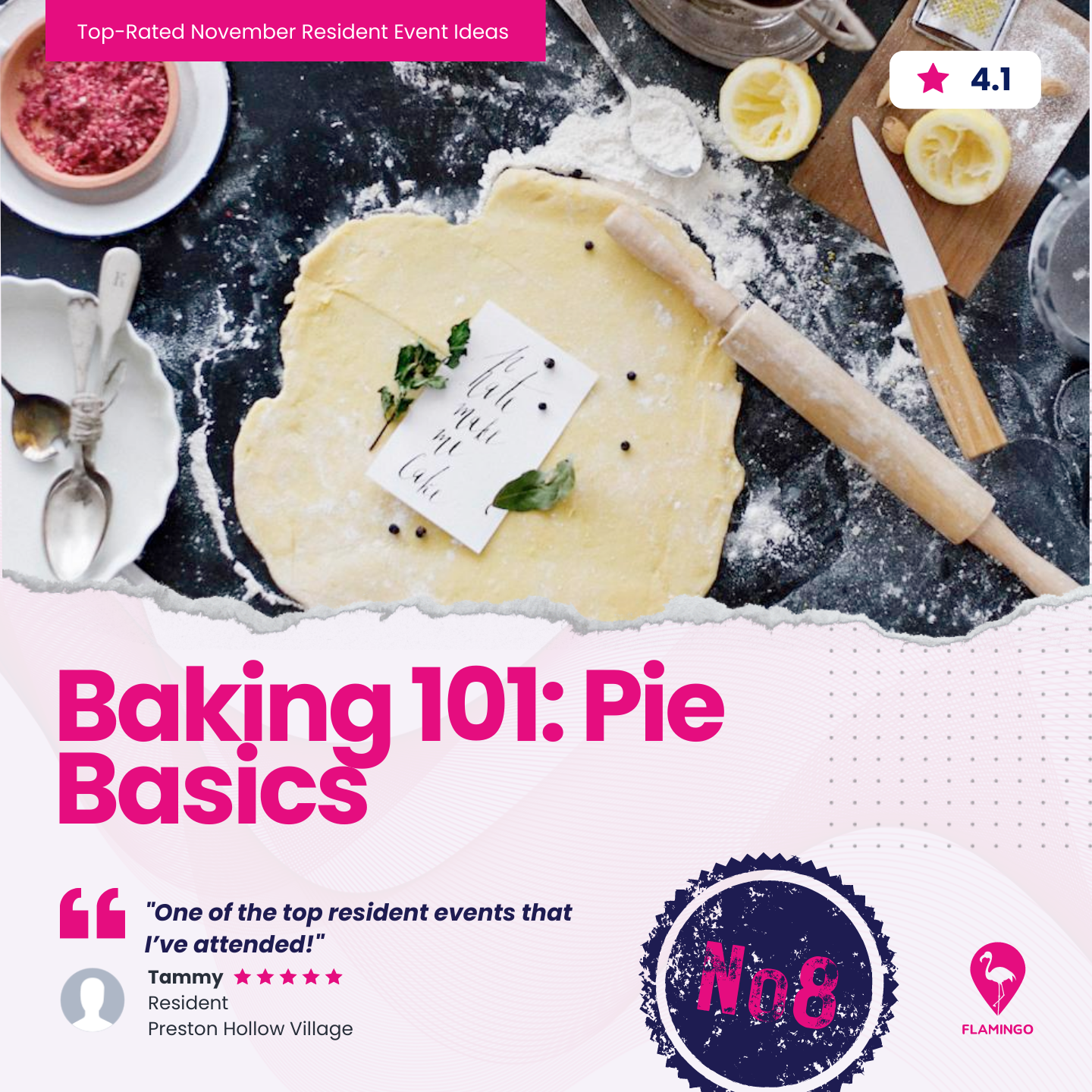 Baking 101: Pie Basics | November Resident Event Ideas