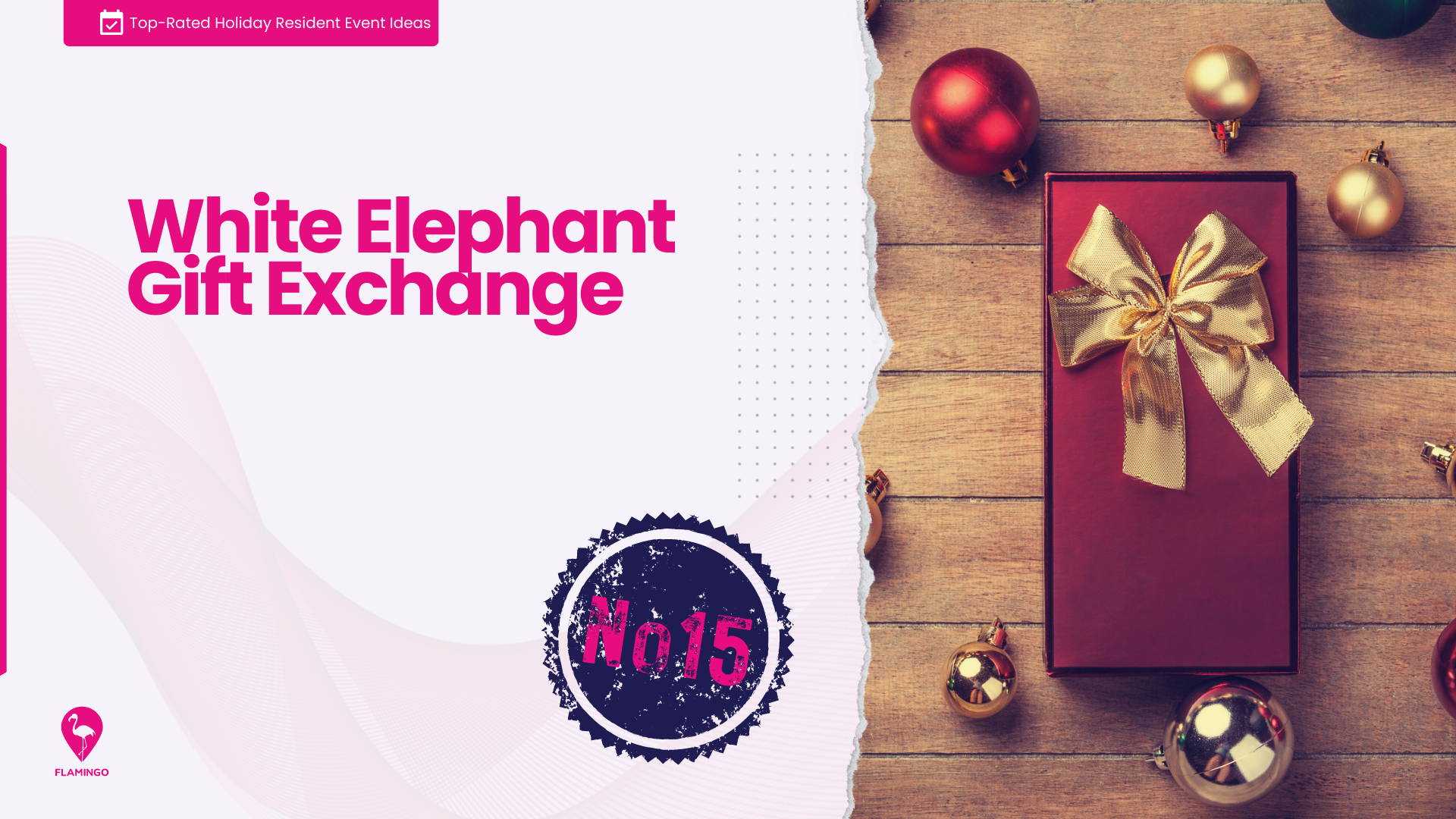 White Elephant Gift Exchange Holiday Resident Event Idea