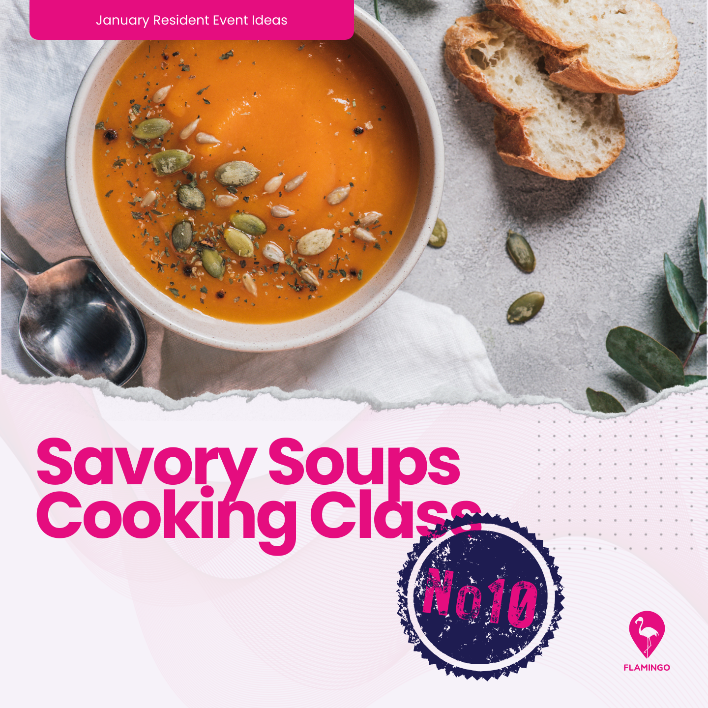 Savory Soups Cooking Class | January Resident Event Ideas
