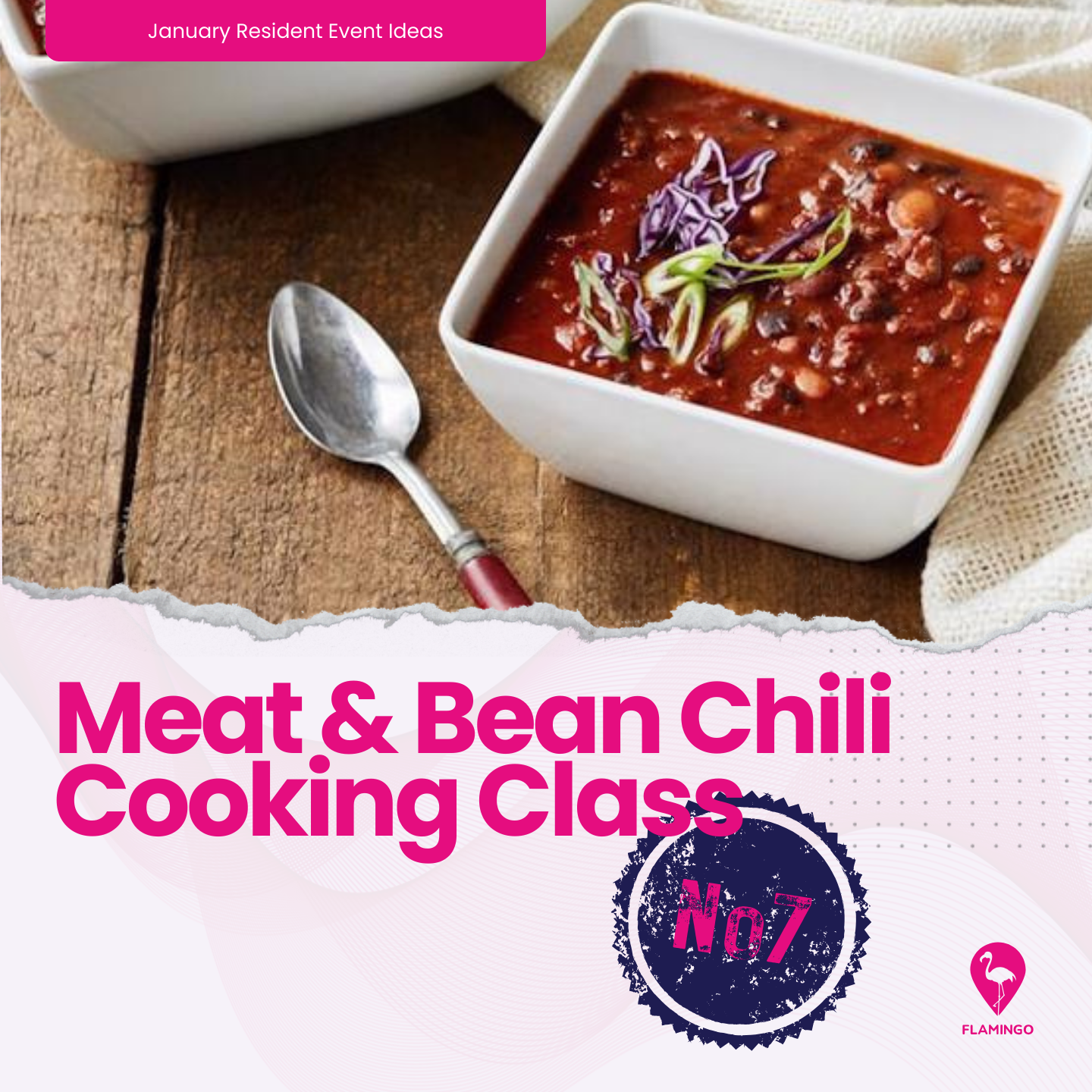 Meat & Bean Chili Cooking Class | January Resident Event Ideas