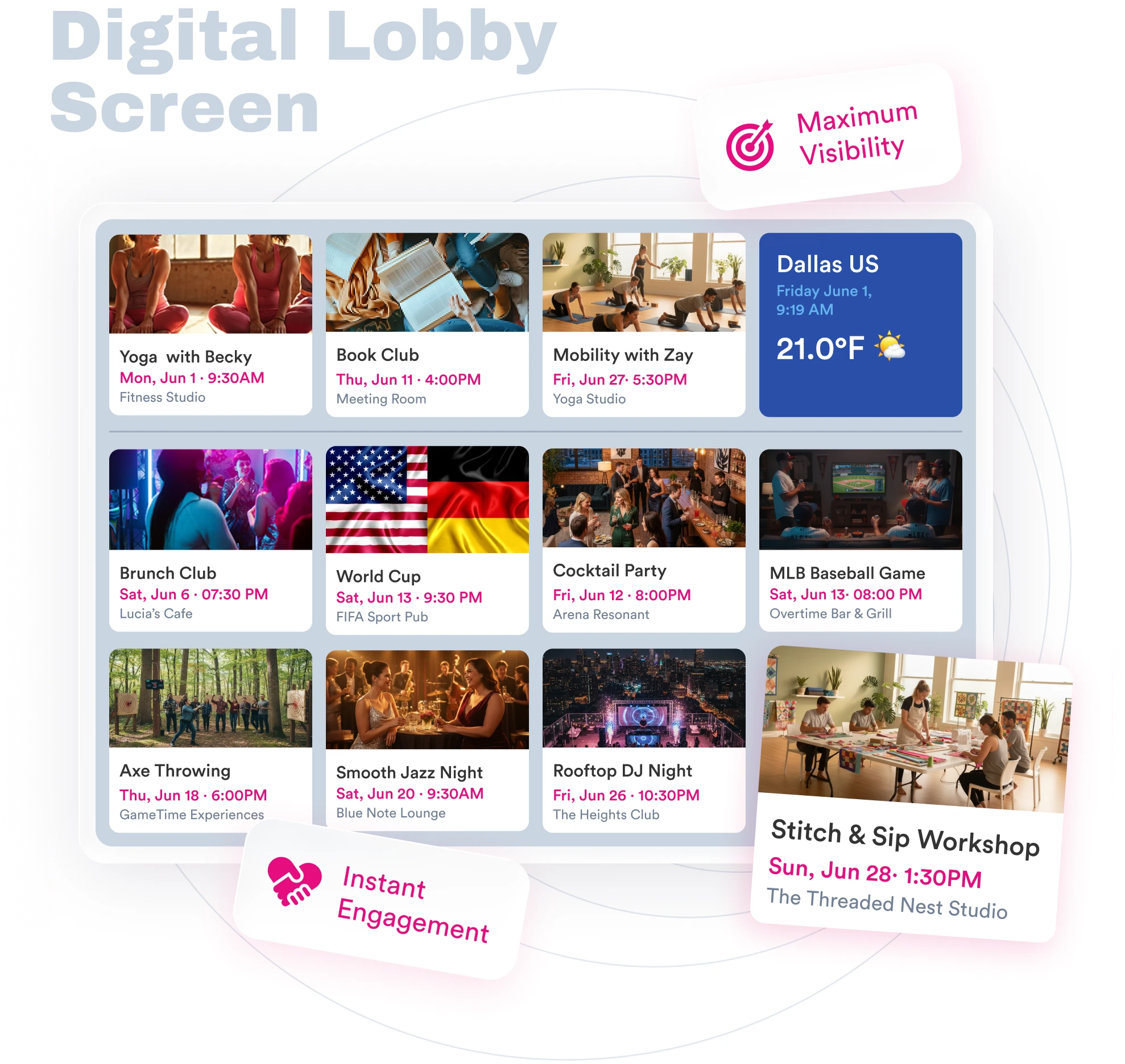 Digital Lobby Screen