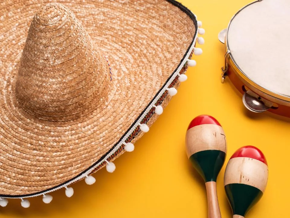 Colorful Mexican cocktails and decorations for a festive resident party