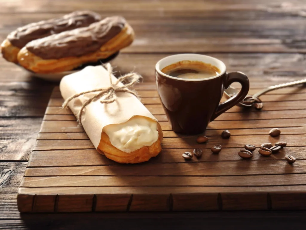 Fresh coffee and pastries served at a grab-and-go coffee bar