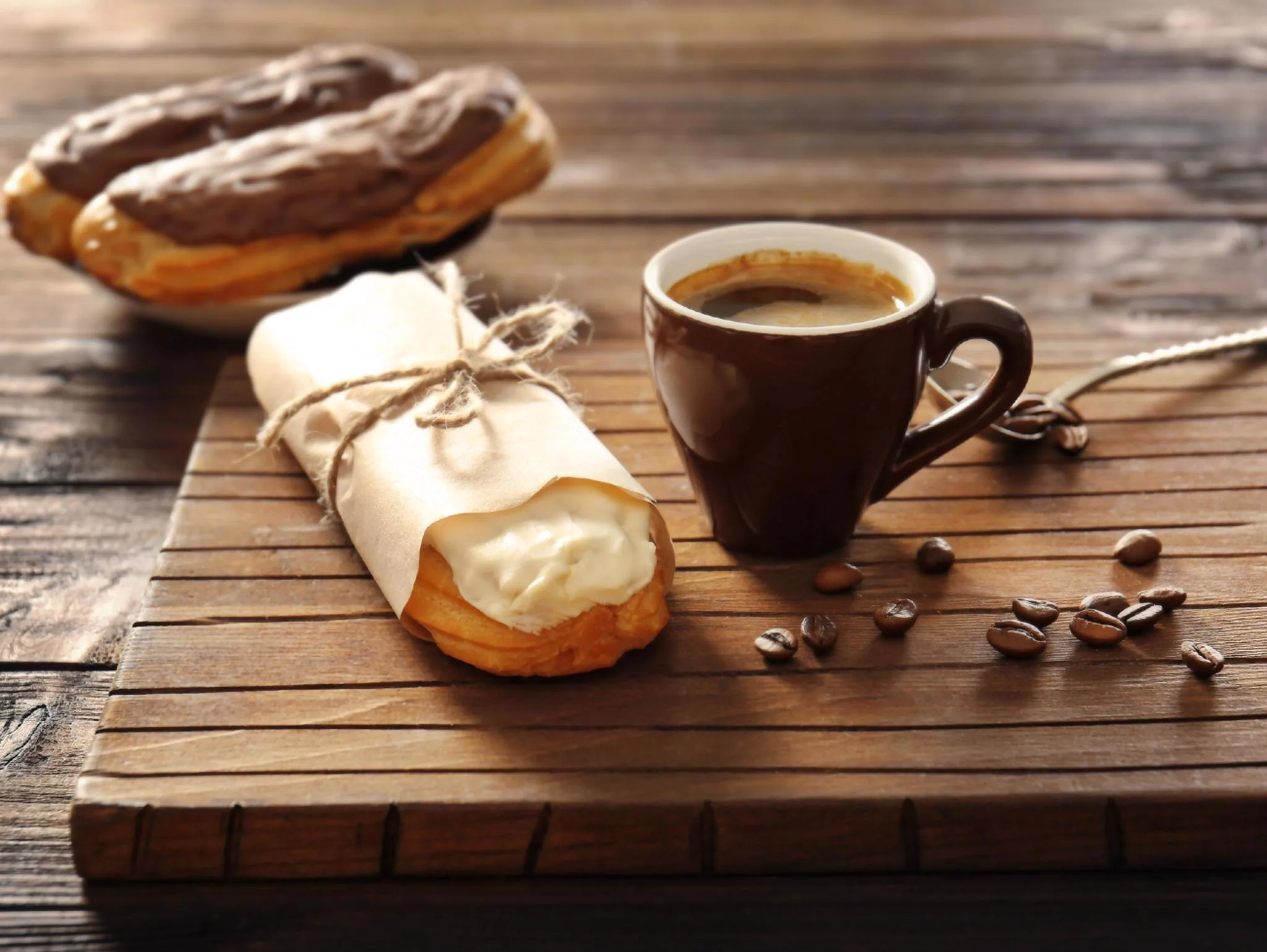 Fresh coffee and pastries served at a grab-and-go coffee bar
