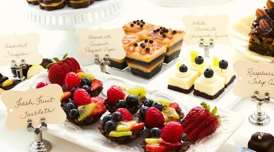 Assorted fruit tarts and desserts for a sweet and healthy treats cooking class